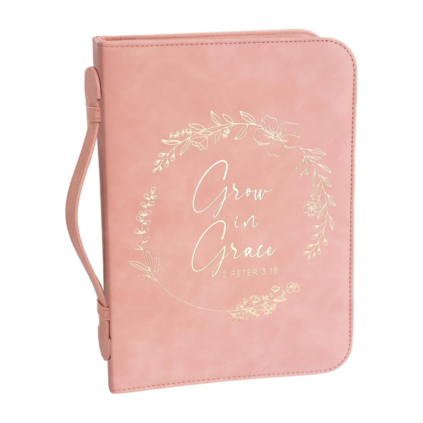 Grace Wreath Bible Cover (Pink Gold) 𝐒𝐓𝐀𝐍𝐃𝐀𝐑𝐃 𝐒𝐈𝐙𝐄