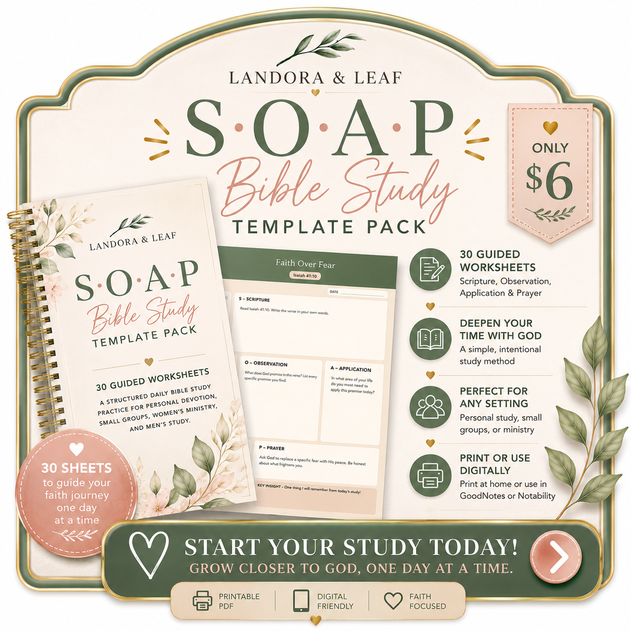 S.O.A.P. Bible Study Template Pack